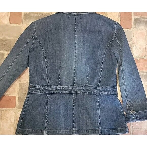 Adolfo Women’s Large Jean Jacket  Blazer - Picture 6 of 6